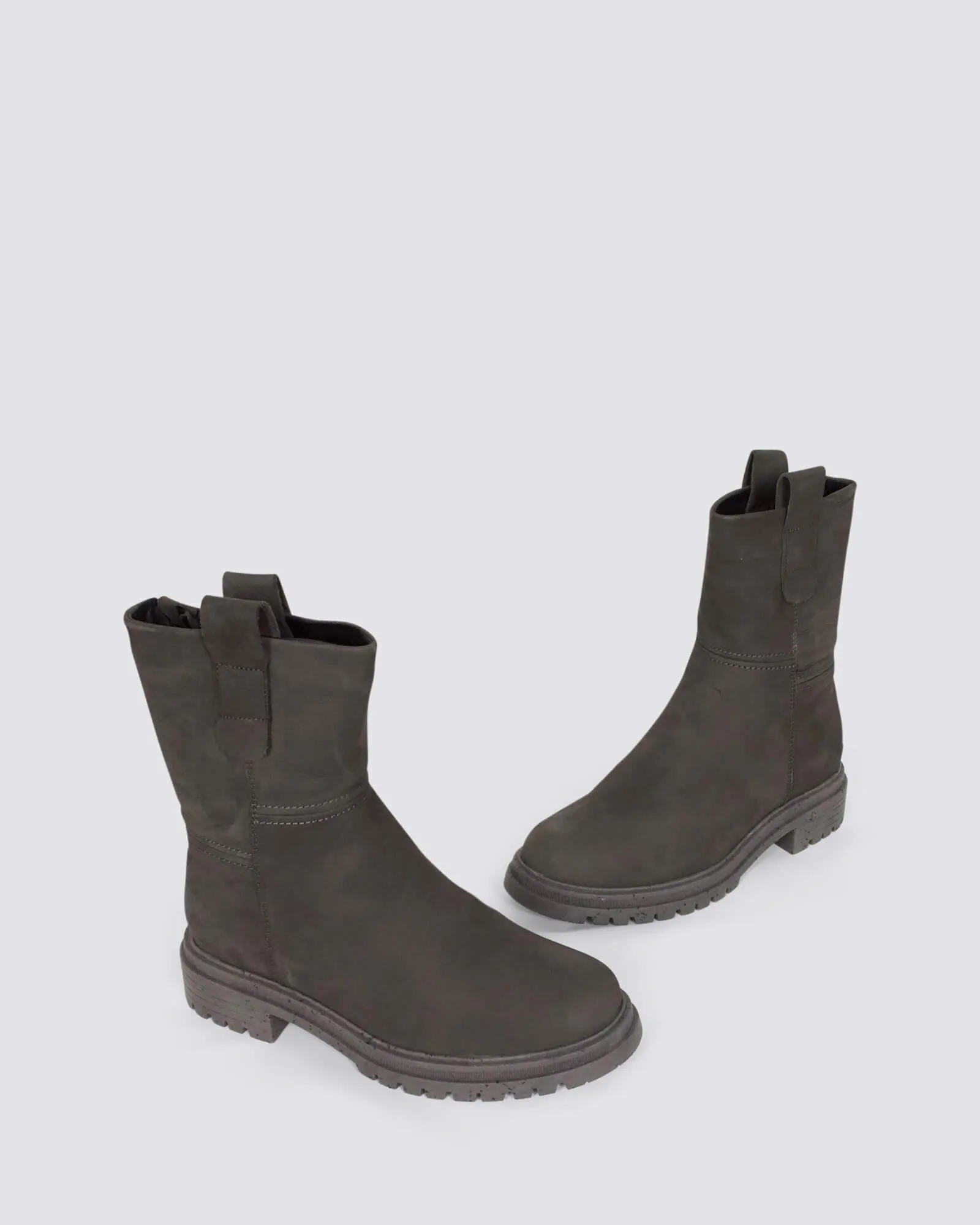 26813 ANKLE BOOTS DARK GREY LEATHER