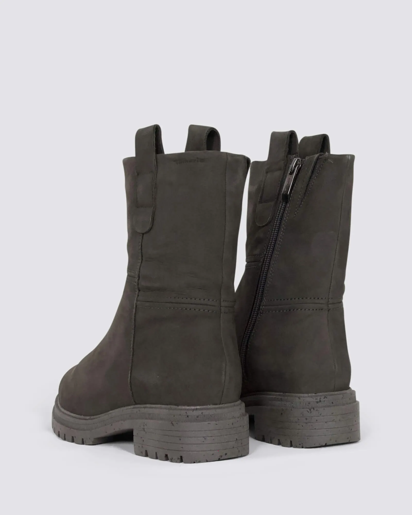 26813 ANKLE BOOTS DARK GREY LEATHER