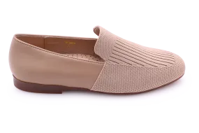  Knit Suede Platform Flats