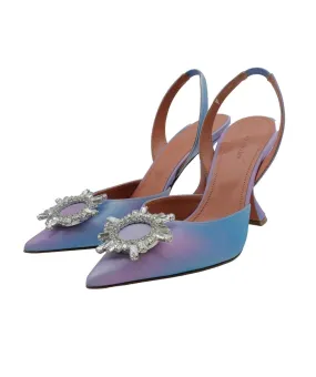 Amina Muaddi Begum Ombre Crystal slingback Pumps size 40.5 RJC2900