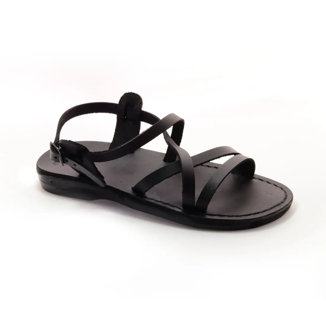 Ares - Leather sandal with ankle strap