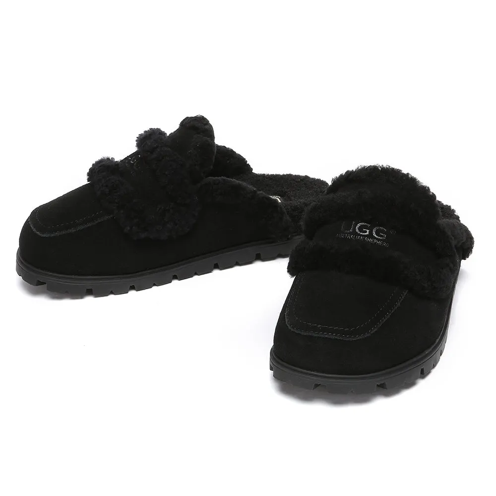AUSTRALIAN SHEPHERD® UGG Slippers Sheepskin Wool Shearling Lined Remi #AS2054