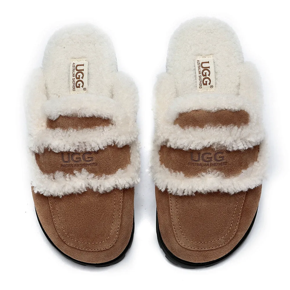 AUSTRALIAN SHEPHERD® UGG Slippers Sheepskin Wool Shearling Lined Remi #AS2054