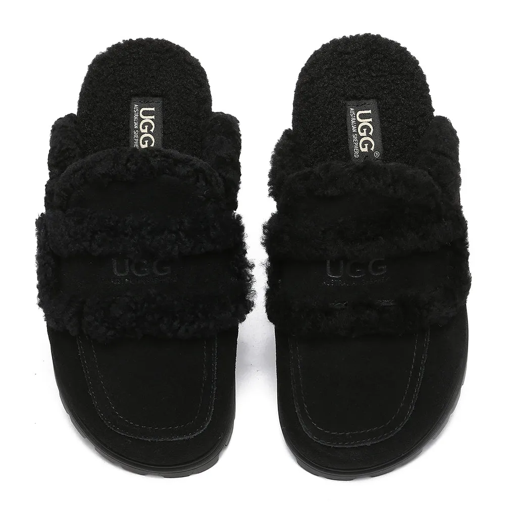 AUSTRALIAN SHEPHERD® UGG Slippers Sheepskin Wool Shearling Lined Remi #AS2054
