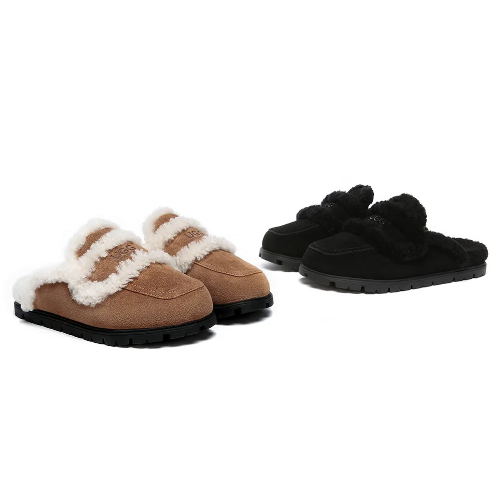AUSTRALIAN SHEPHERD® UGG Slippers Sheepskin Wool Shearling Lined Remi #AS2054