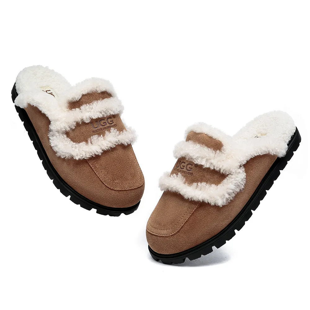 AUSTRALIAN SHEPHERD® UGG Slippers Sheepskin Wool Shearling Lined Remi #AS2054