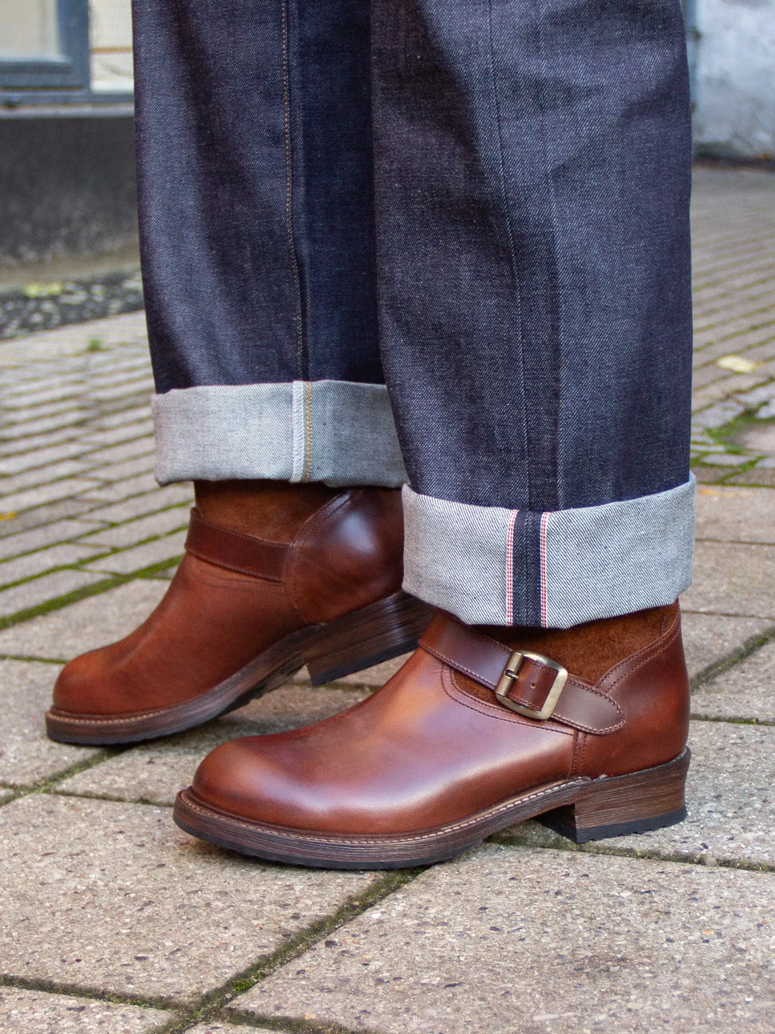 Bright Shoemakers, Engineer Boot, Chestnut Brown/ Hairy Rough Out