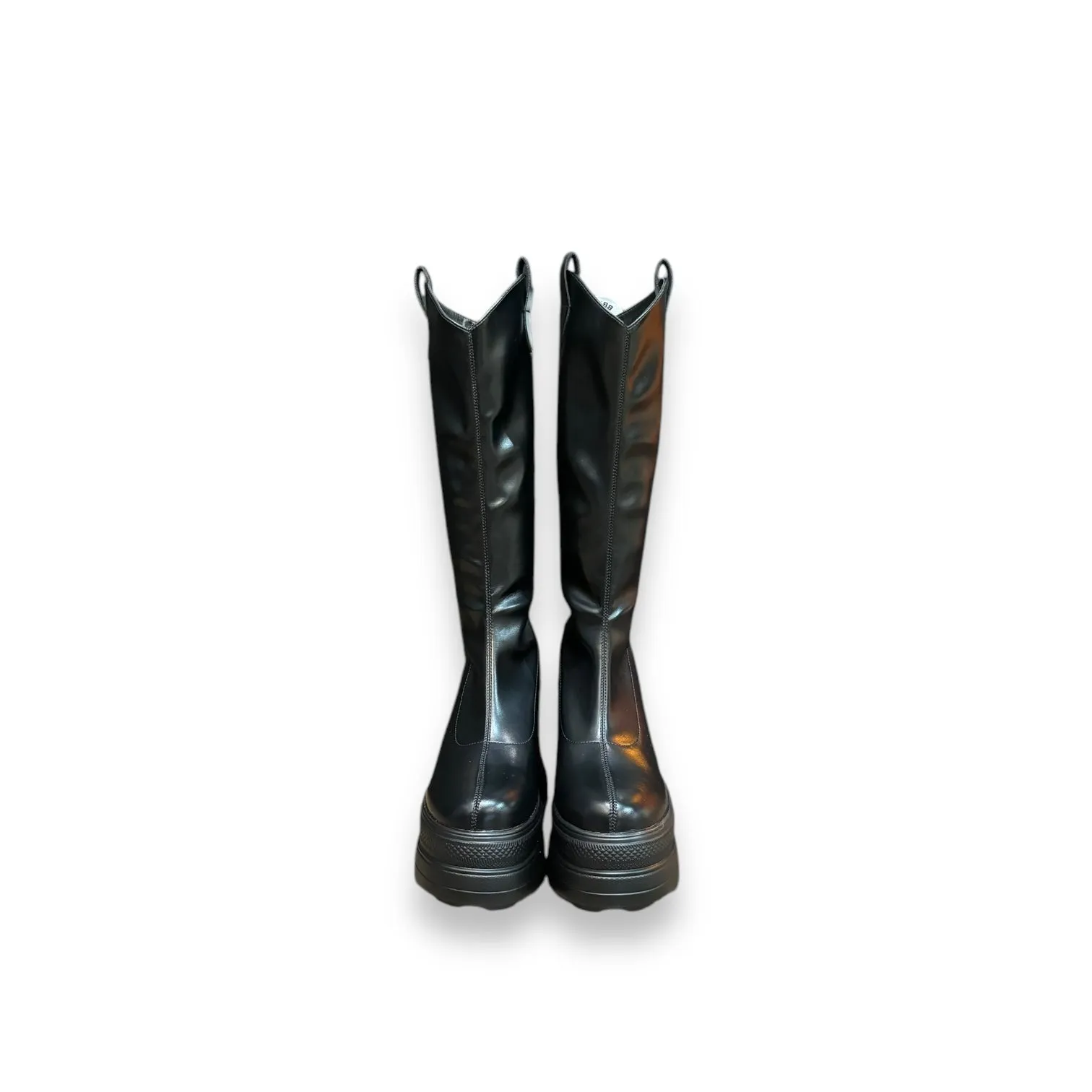Calf Leather Hidden Heel Boots