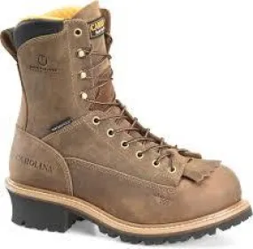 'Carolina' Men's 8" Logger EH WP Comp Toe - Dark Brown