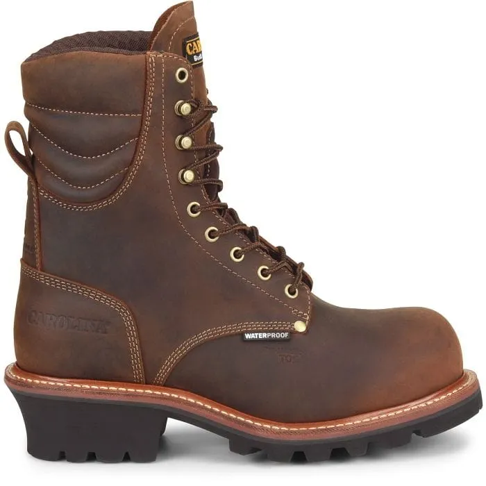 Carolina Men's Hemlock Brown Waterproof Composite Toe Logger Boots CA9854