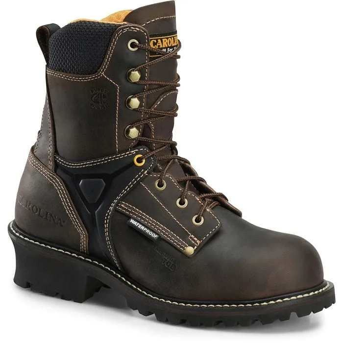 Carolina Men's Timber Brown Waterproof Composite Toe Logger Boots CA6921