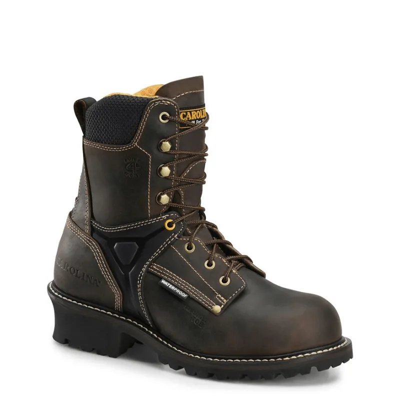 Carolina Men's Timber Brown Waterproof Composite Toe Logger Boots CA6921