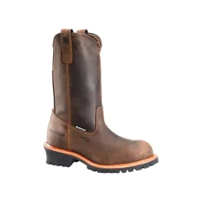 CAROLINA RANCH 12 INCH WELLINGTON WTPF COMP TOE CRAZY HORSE TAN - MENS