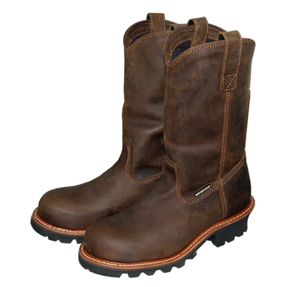 CAROLINA RANCH 12 INCH WELLINGTON WTPF COMP TOE CRAZY HORSE TAN - MENS