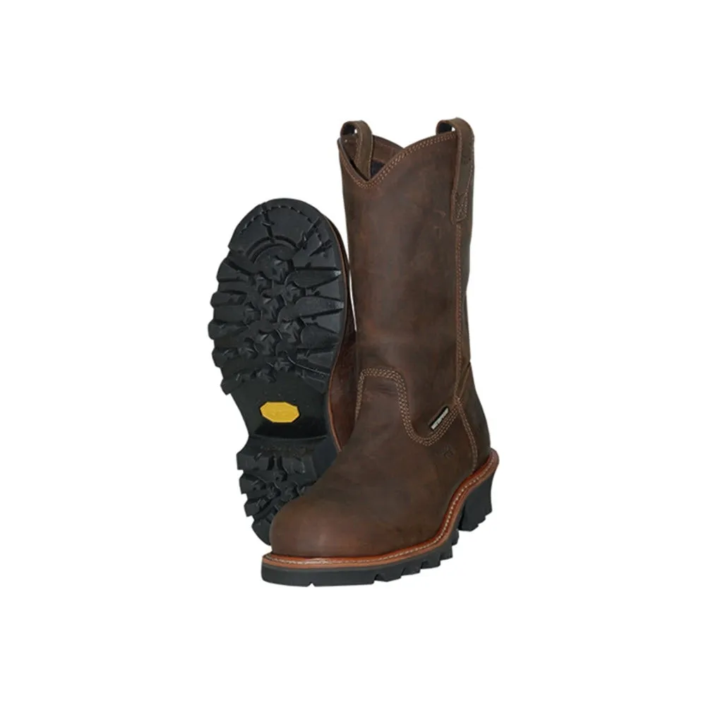 CAROLINA RANCH 12 INCH WELLINGTON WTPF COMP TOE CRAZY HORSE TAN - MENS