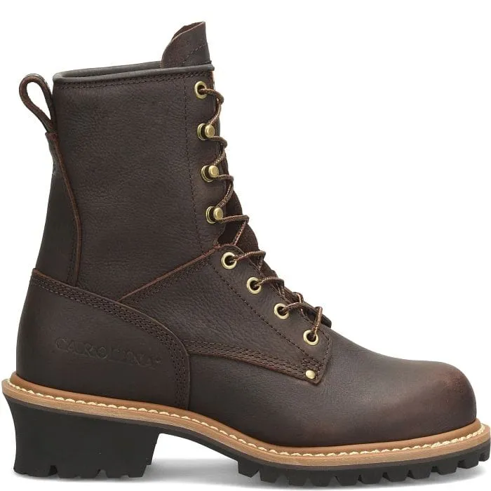 Carolina Women's Elm Dark Brown Round Toe Work Boots CA421