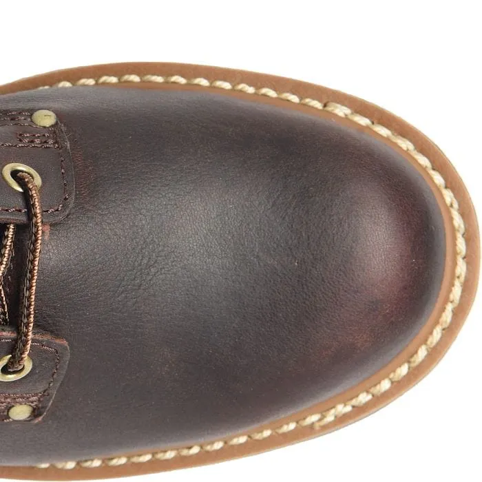 Carolina Women's Elm Dark Brown Round Toe Work Boots CA421