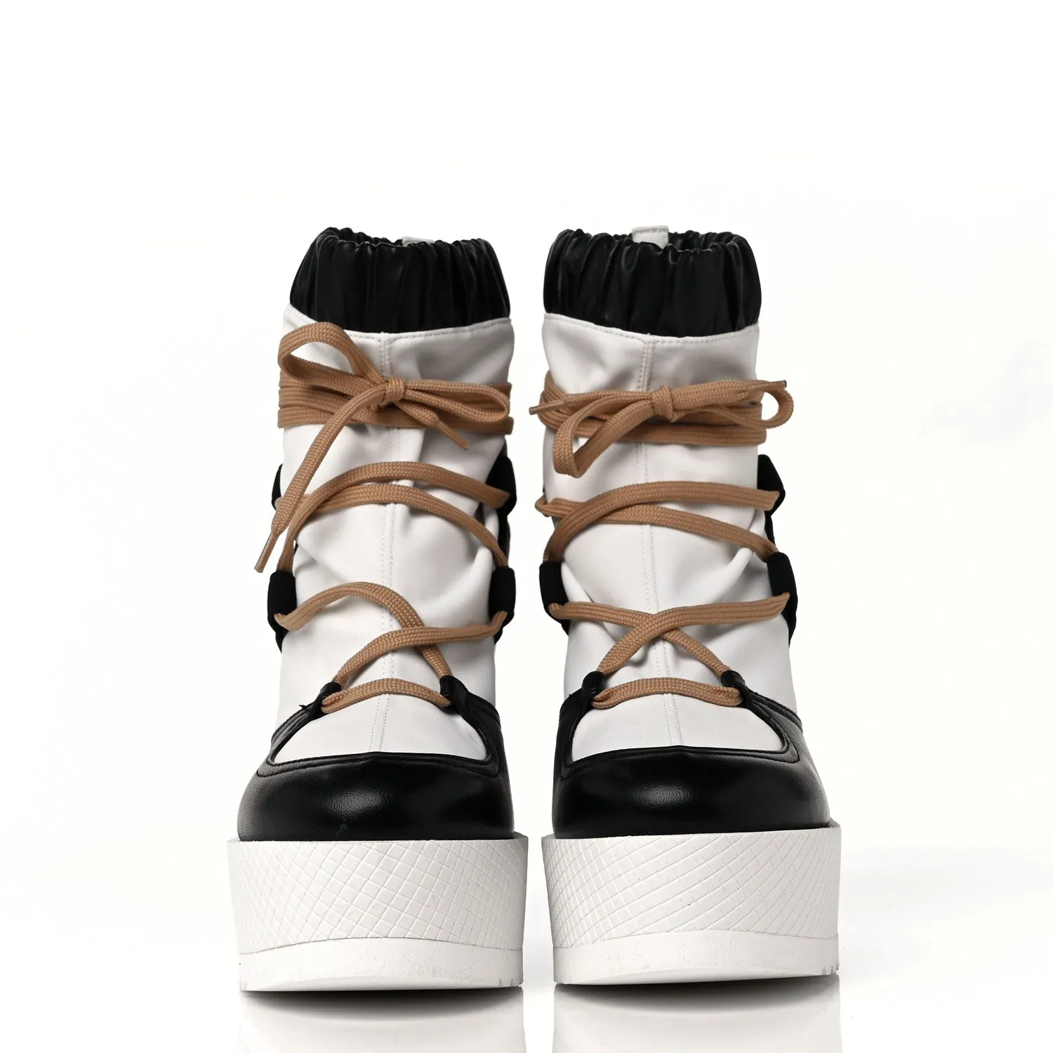 CHANEL RUNWAY WEDGE PLATFORM BOOTS