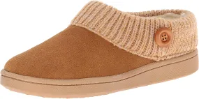 Clarks Women's Knit Scuff Leather Slipper Mules Cinnamon Tan Suede (6, Cinnamon)