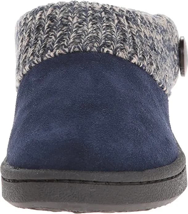 Clarks Women's Knit Scuff Leather Slipper Mules