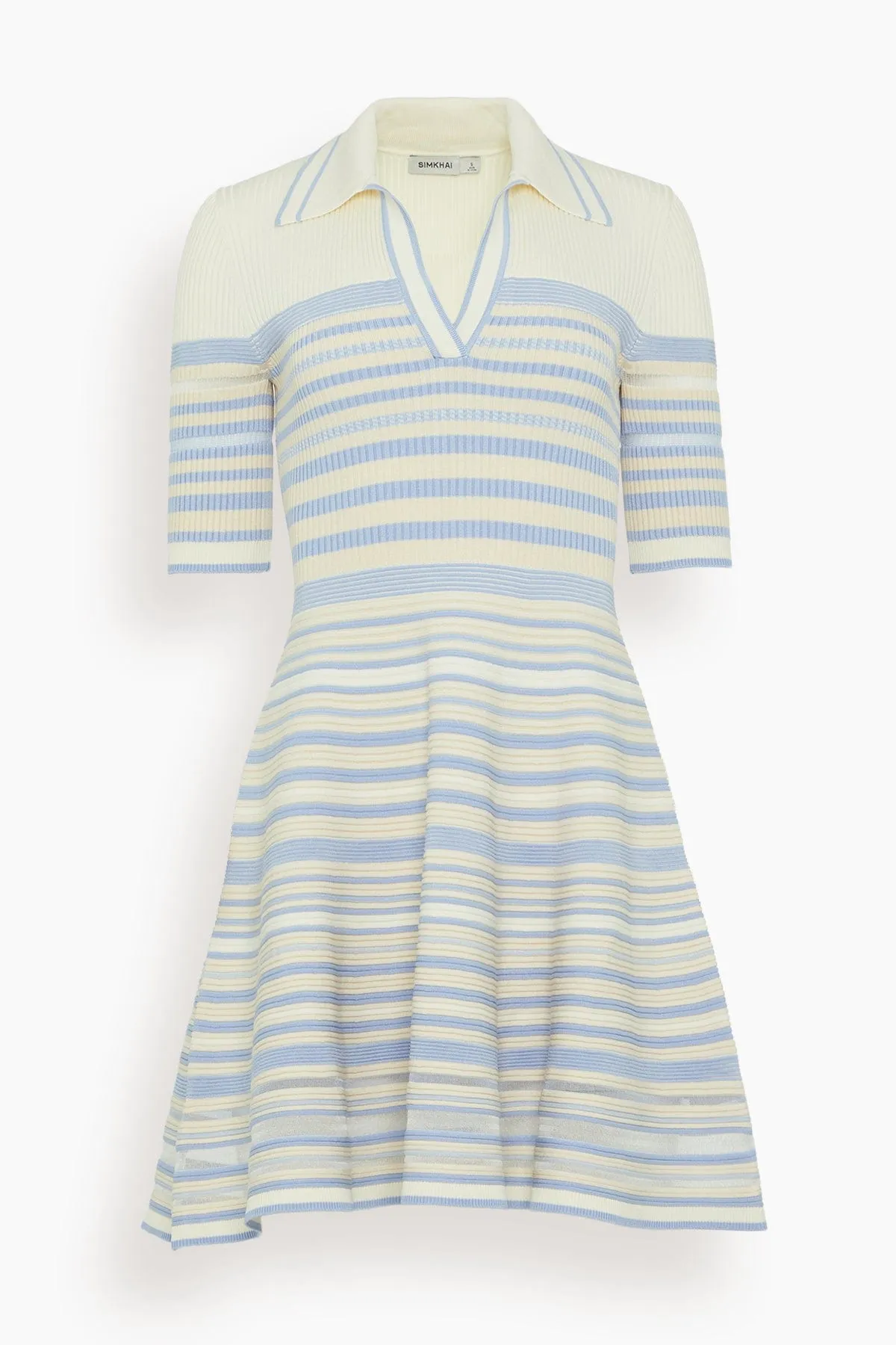 Dessie Mini Dress in French Blue Stripes