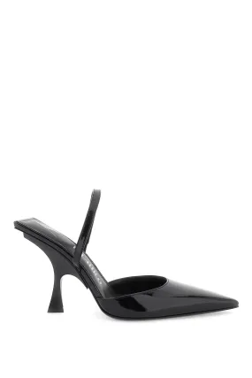 faux leather slingback pumps