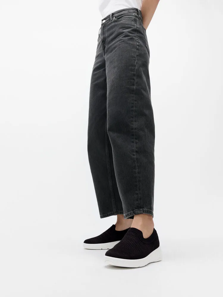 FitFlop Super-Q Knit Slip On Shoes - Black