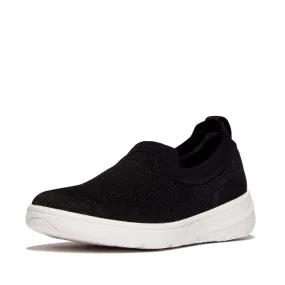 FitFlop Super-Q Knit Slip On Shoes - Black