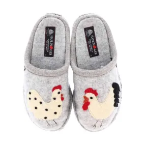 Haflinger Chicken Slippers - Grey