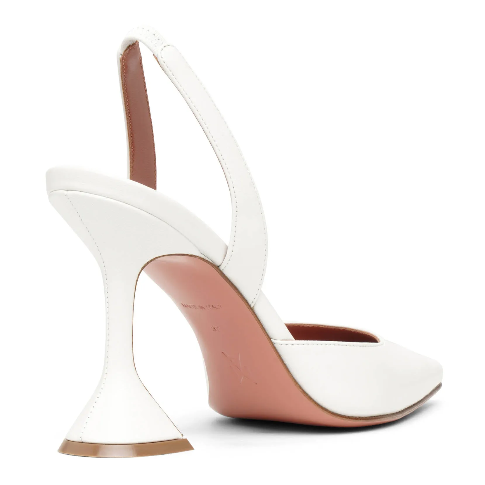 Holli sling 95 white nappa pumps