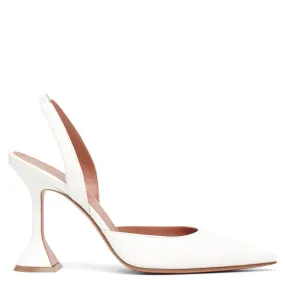 Holli sling 95 white nappa pumps