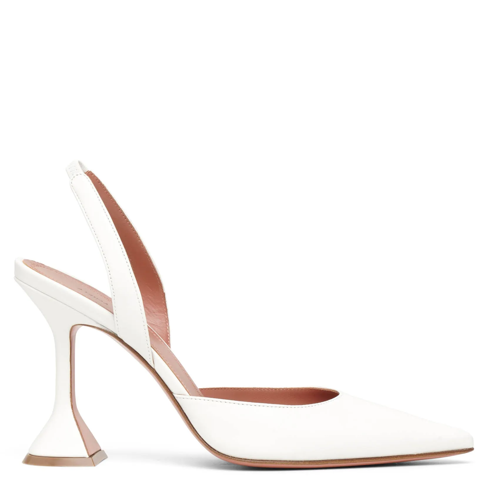 Holli sling 95 white nappa pumps