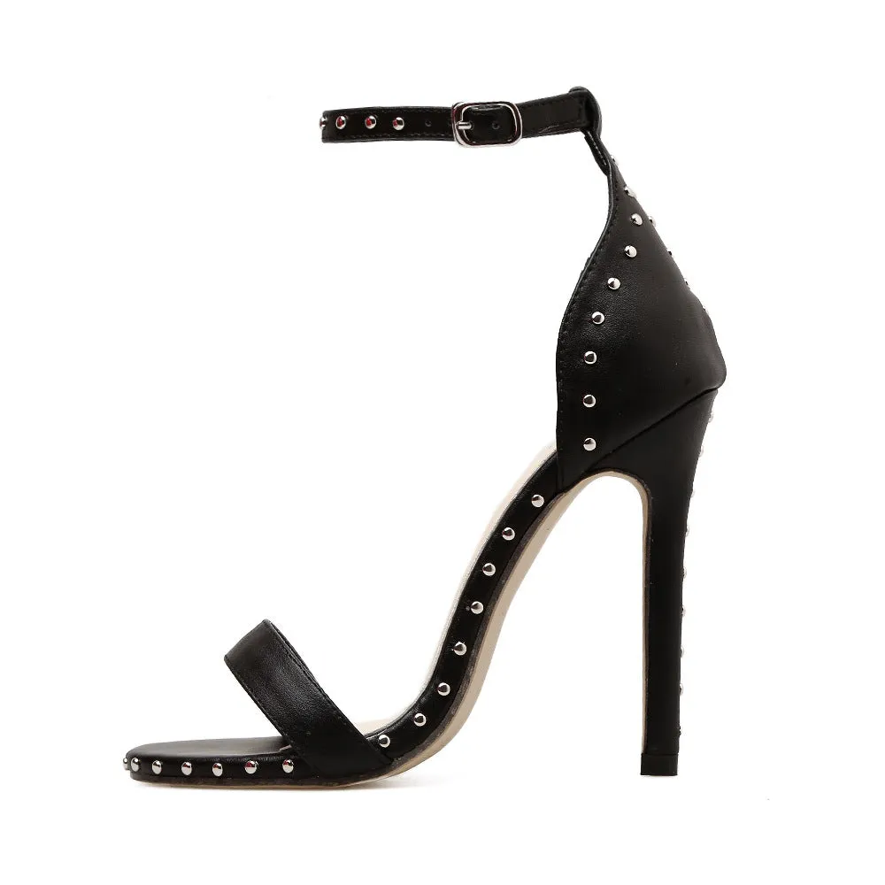 Josie Riveted Strap Sandals - 2 Colors