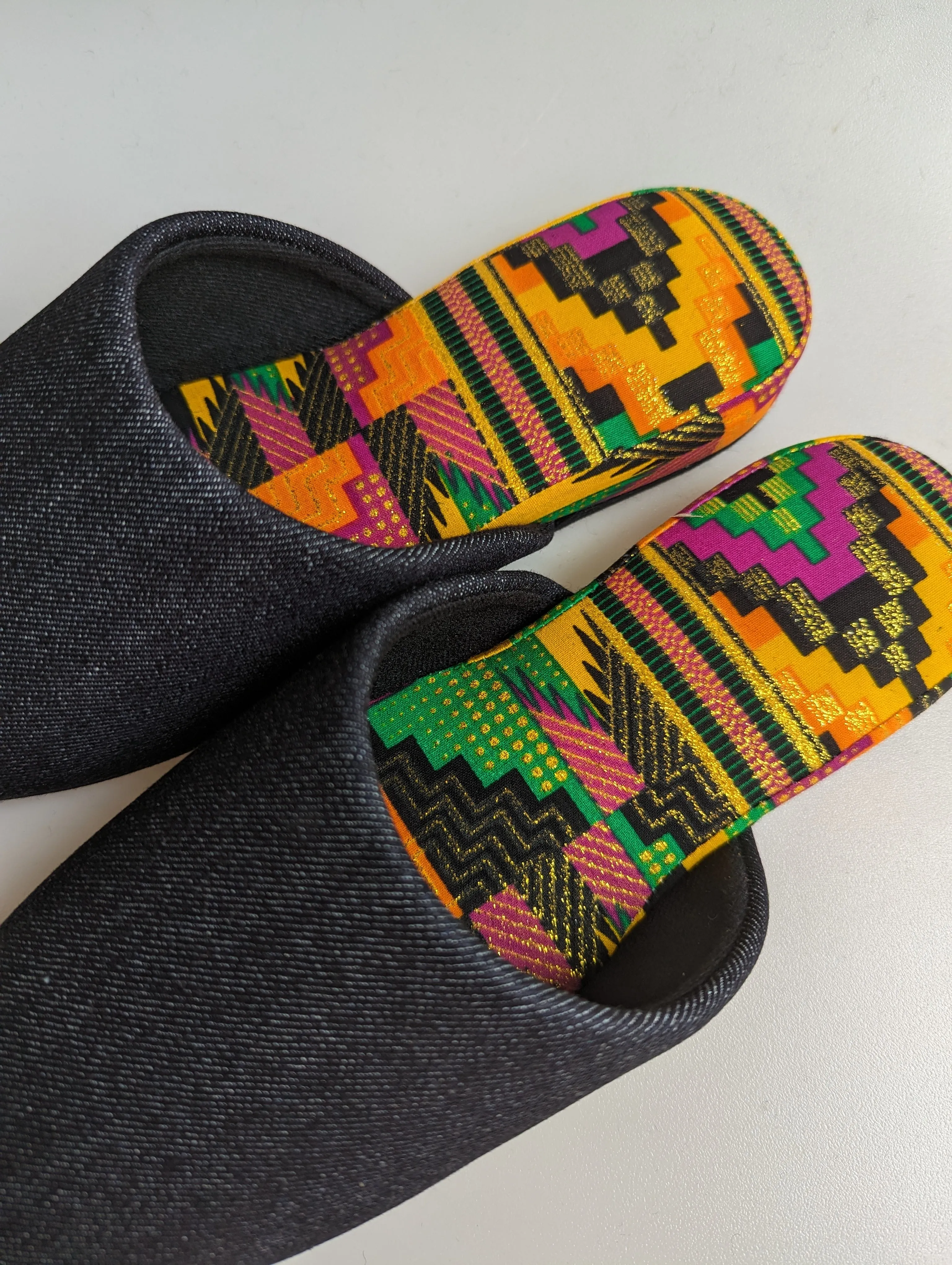 Medium | Denim Mix Slippers 2023AW-M04 lamé