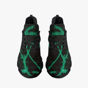 Mint Laser Mesh Knit Bounce Sneakers - Black