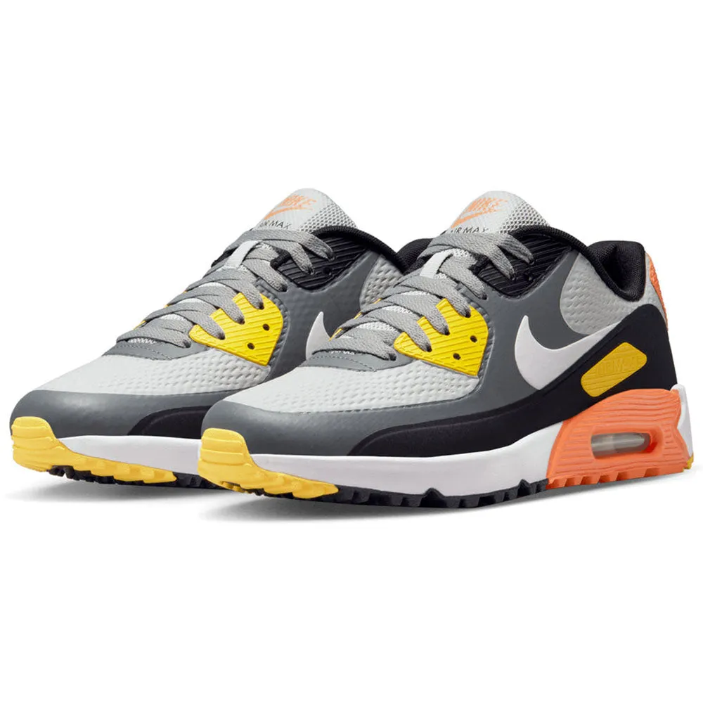 Nike Air Max 90 G Waterproof Spikeless Shoes - Smoke Grey/Black/Orange