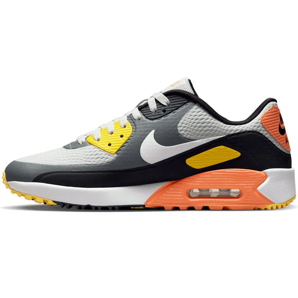 Nike Air Max 90 G Waterproof Spikeless Shoes - Smoke Grey/Black/Orange