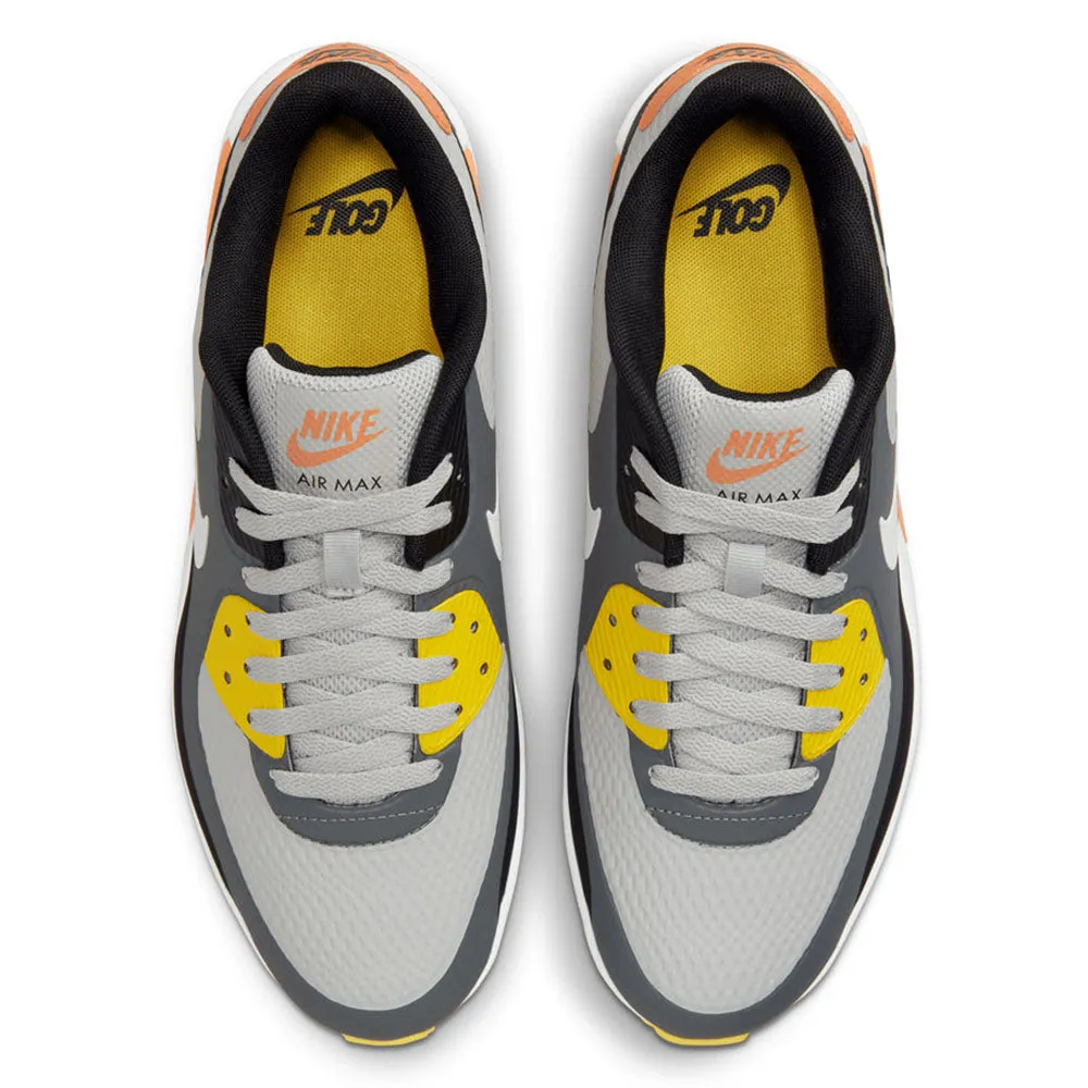 Nike Air Max 90 G Waterproof Spikeless Shoes - Smoke Grey/Black/Orange