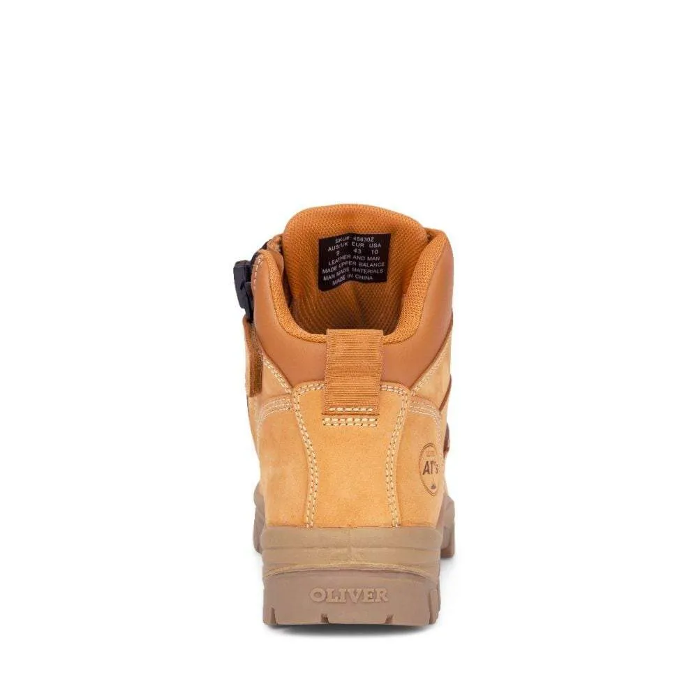 Oliver Left Zip 130mm Wheat Composite Safety Toe Hiker Boot - 45-630Z
