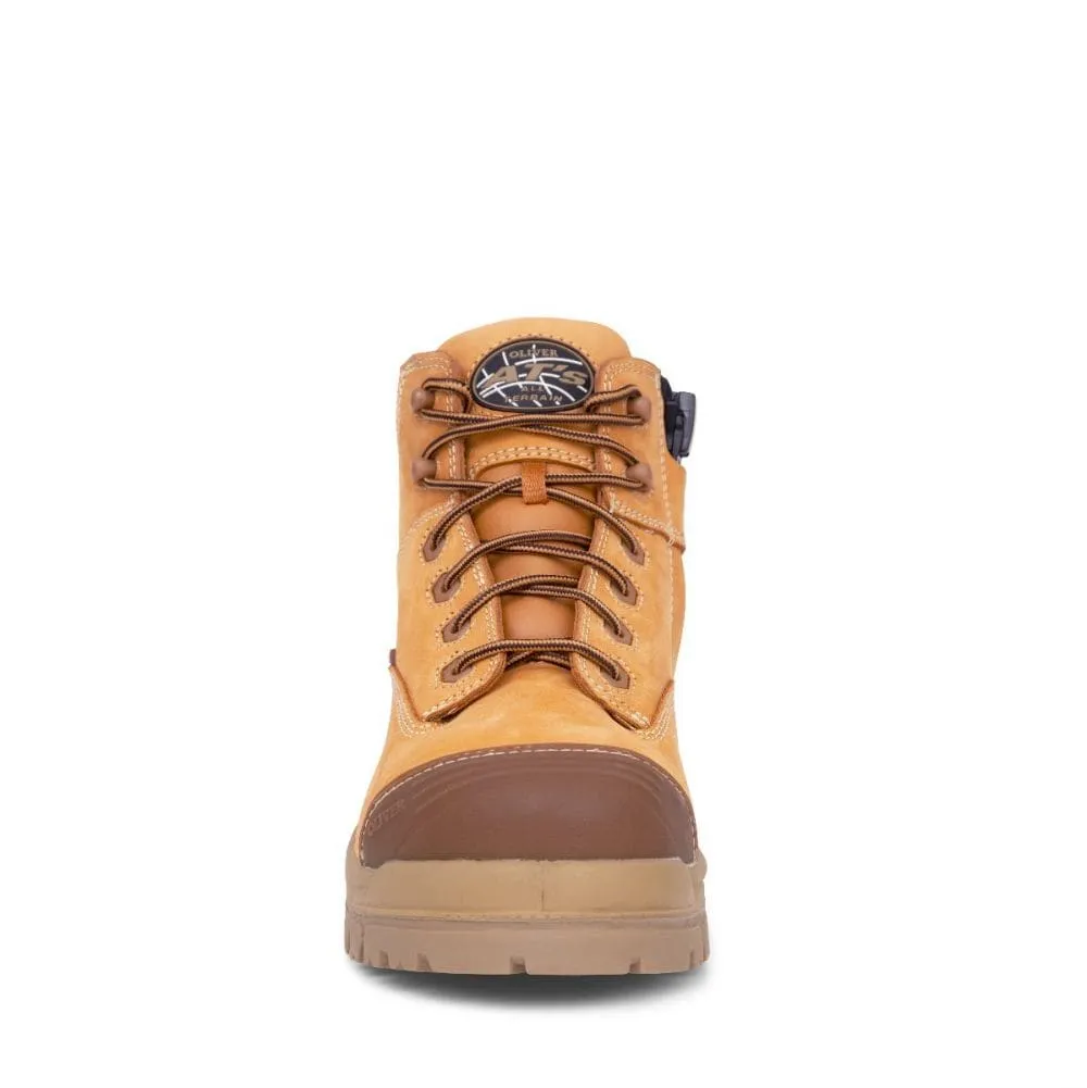 Oliver Left Zip 130mm Wheat Composite Safety Toe Hiker Boot - 45-630Z