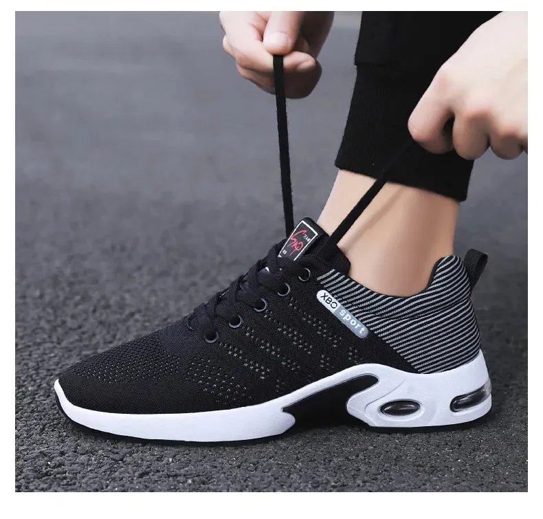 Professional White Running Shoes – Lightweight Designer Mesh Sneakers