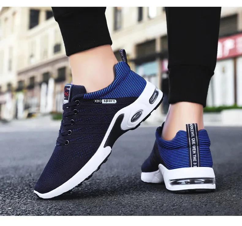 Professional White Running Shoes – Lightweight Designer Mesh Sneakers