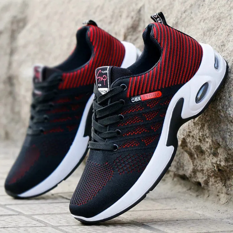 Professional White Running Shoes – Lightweight Designer Mesh Sneakers