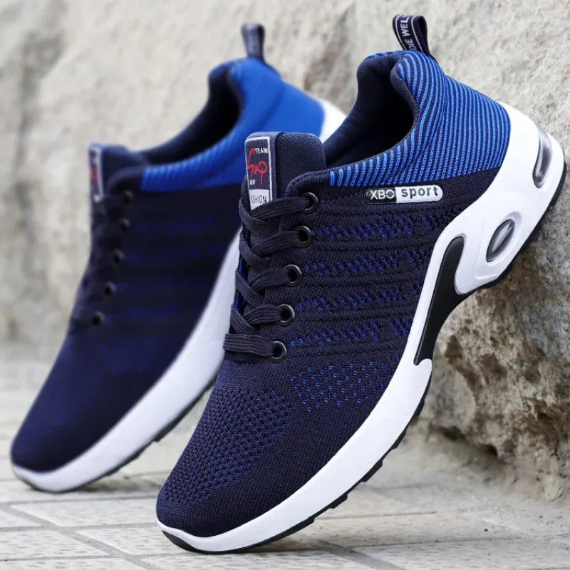 Professional White Running Shoes – Lightweight Designer Mesh Sneakers