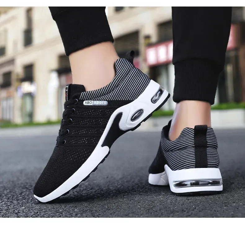 Professional White Running Shoes – Lightweight Designer Mesh Sneakers