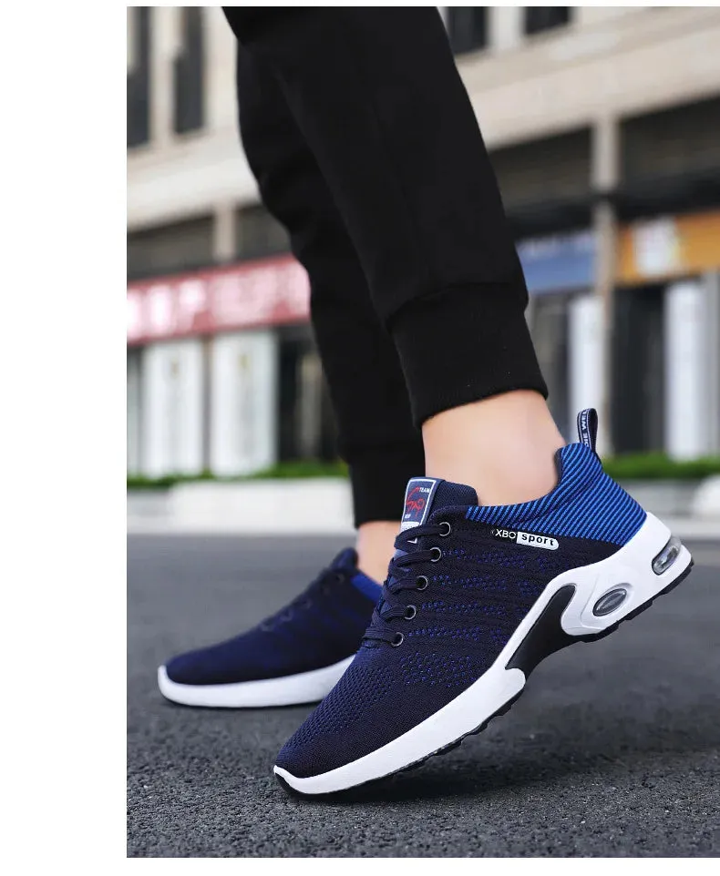 Professional White Running Shoes – Lightweight Designer Mesh Sneakers