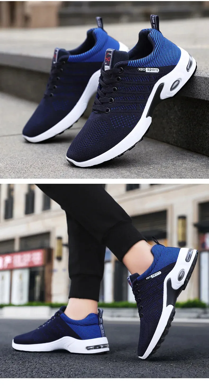 Professional White Running Shoes – Lightweight Designer Mesh Sneakers