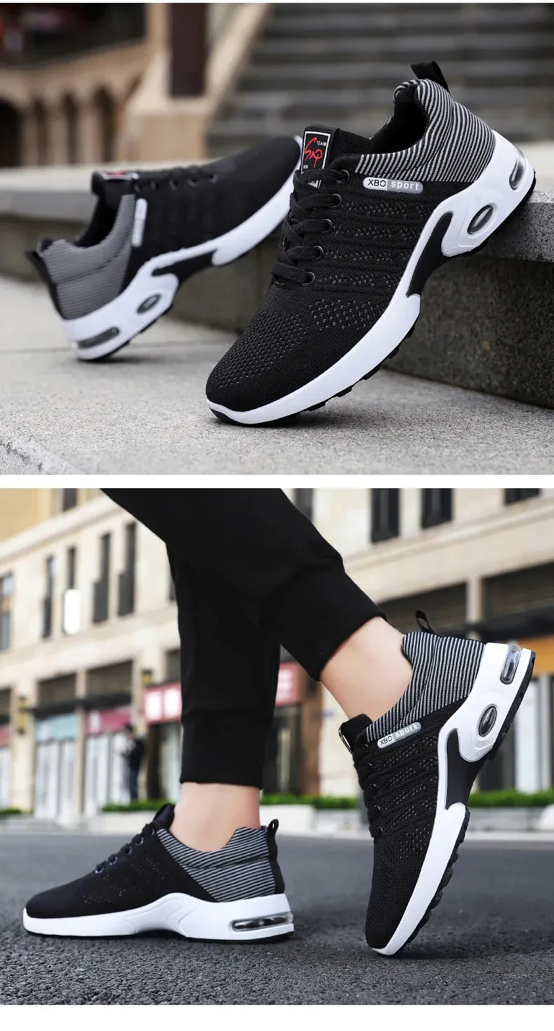 Professional White Running Shoes – Lightweight Designer Mesh Sneakers