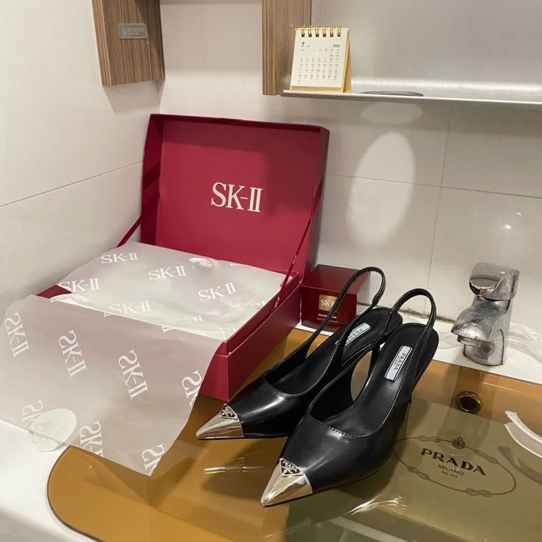 SE974 Brushed Leather Slingback Pumpsr  / Size5-10