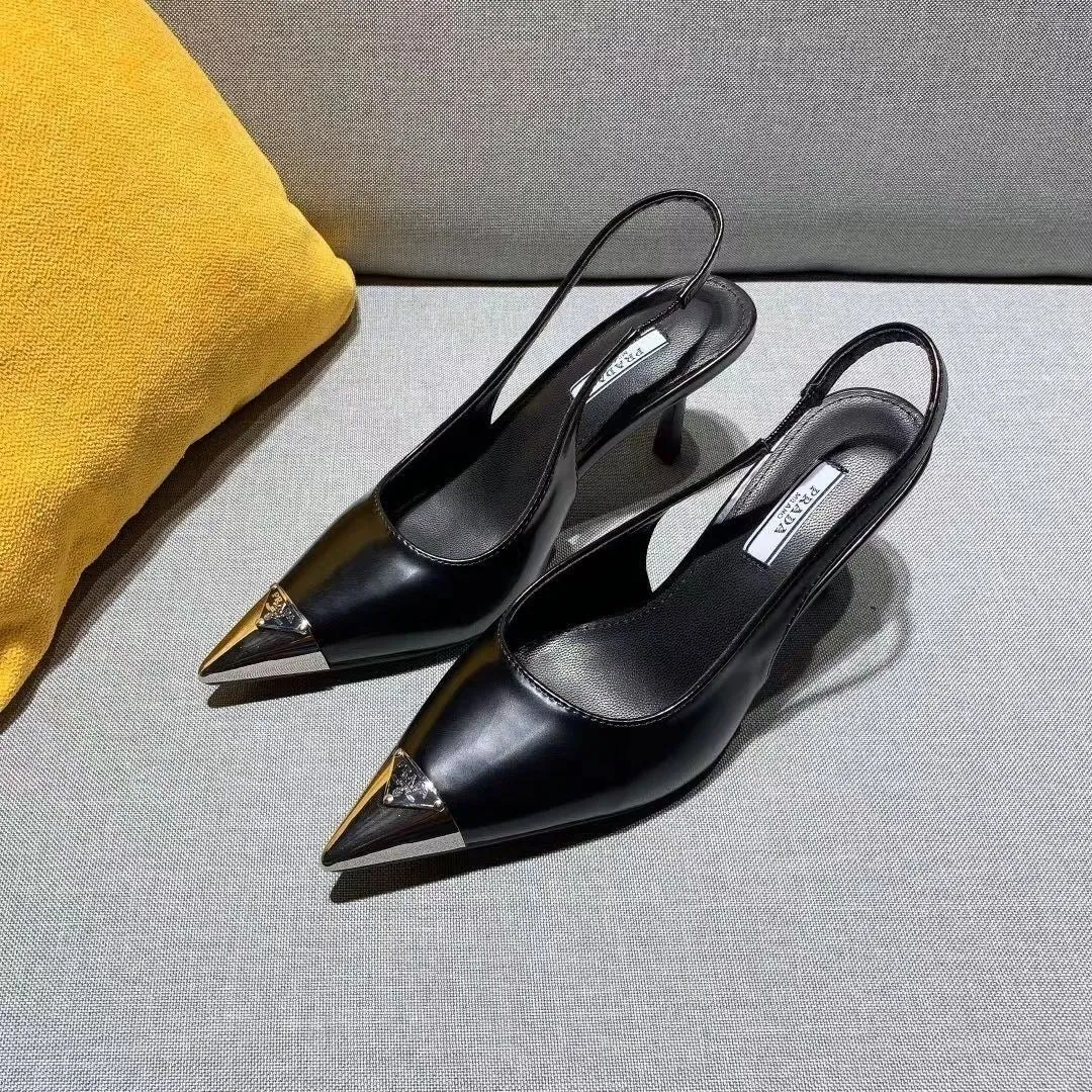 SE974 Brushed Leather Slingback Pumpsr  / Size5-10